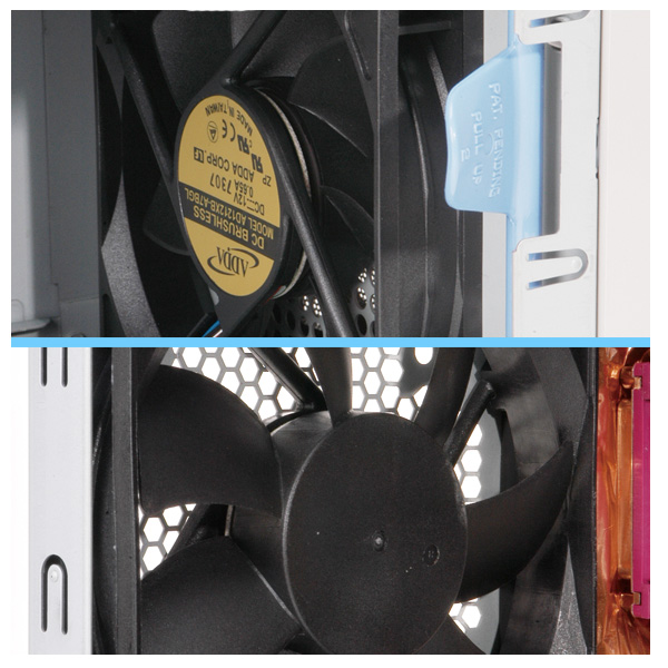 Front 120 mm fan / Rear 120 mm fan